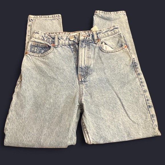 ZARA Join Life High Rise Mom Jeans Light Wash Denim | Size 4 / 36 - Picture 1 of 6